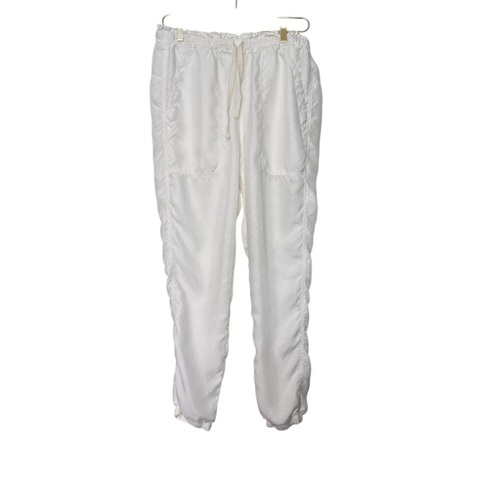 Johnny Was Pete & Greta Jogger Pants Lightweight Minimalist White Women‎ S